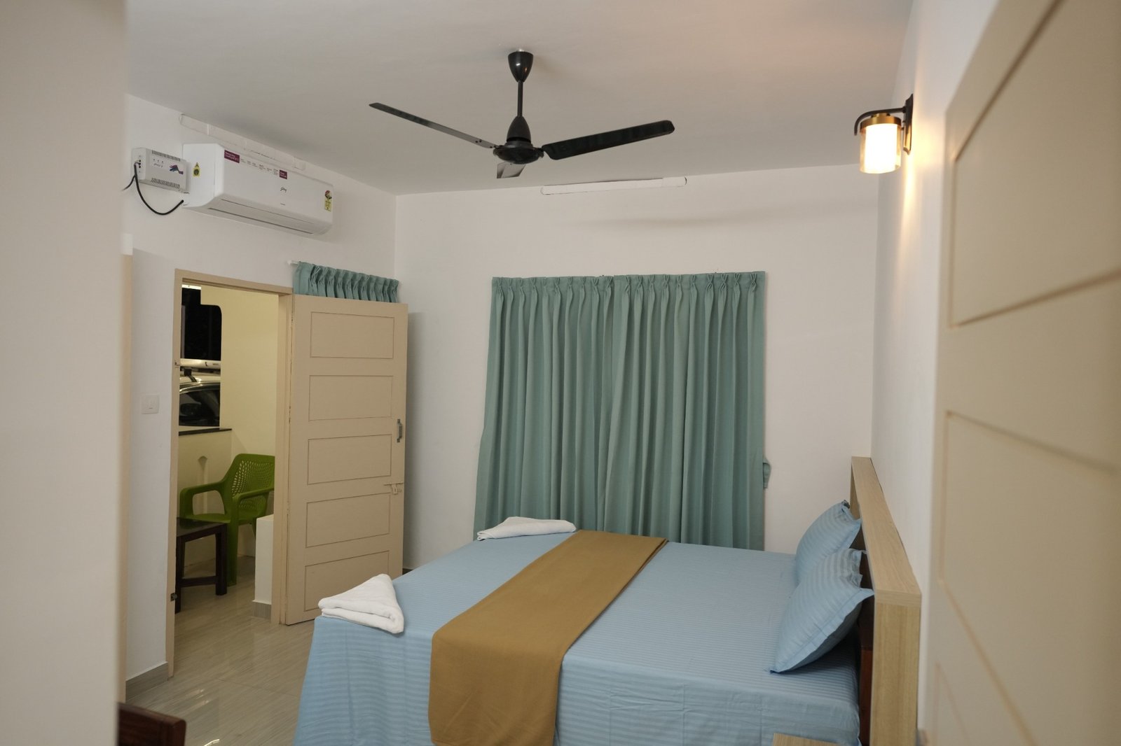 A comfortable room to return to at Chaithram Tourist Home, Kovalam Kerala